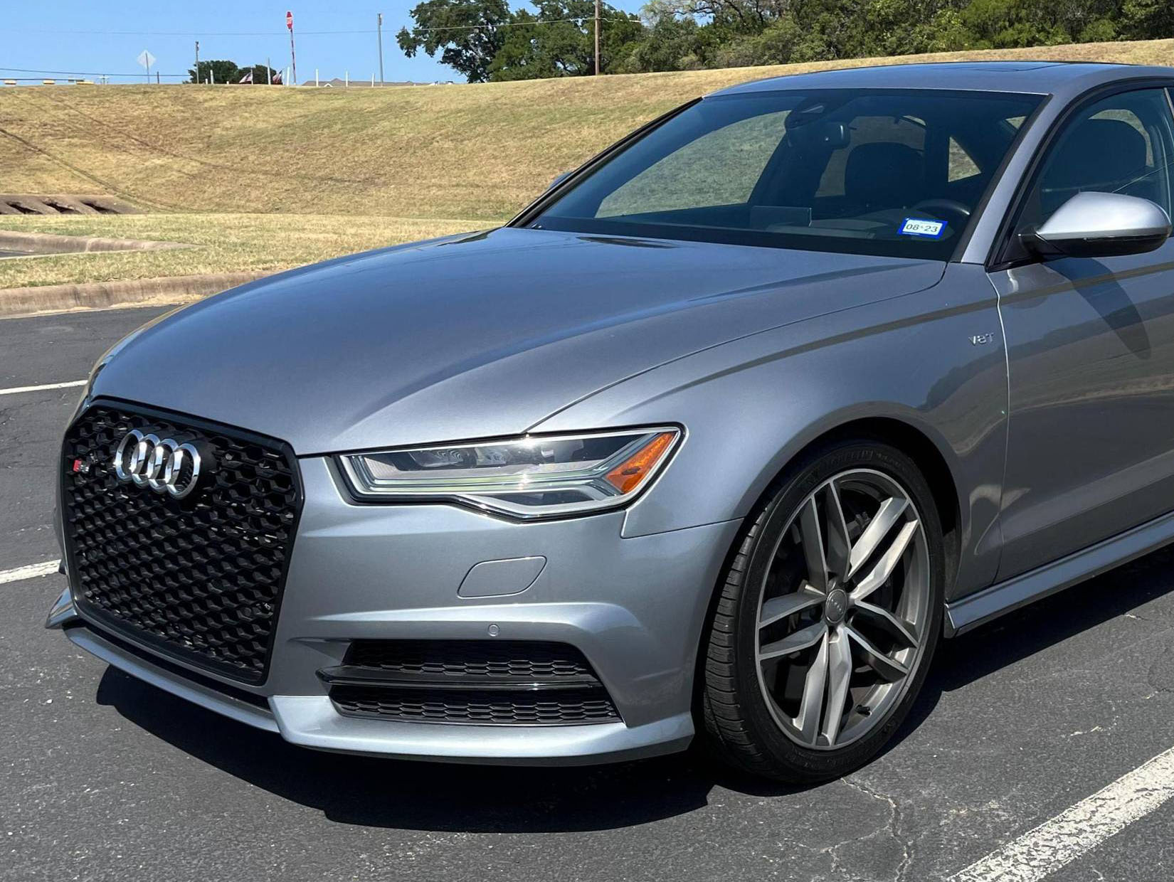 Audi A6 LIFT C7 2015-2018 Front Grill, Honeycomb Grill, RS6 Black Style